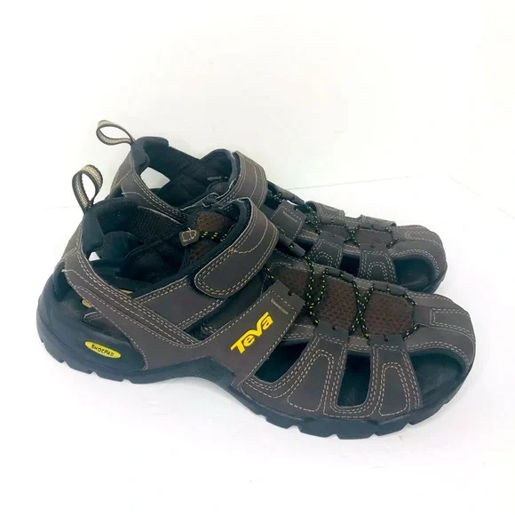 Teva leather sandals men fisherman sandals NWT Teva Hamner Fisherman Sandals Mens Size 9 Brown Waterproof  main image 4